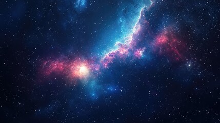 Fototapeta premium Night sky filled with stars nebulae and galaxies High quality image capturing the beauty of the universe