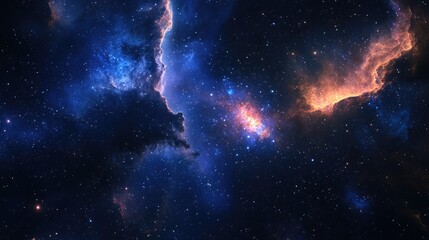 Night sky filled with stars nebulae and galaxies High quality image capturing the beauty of the universe