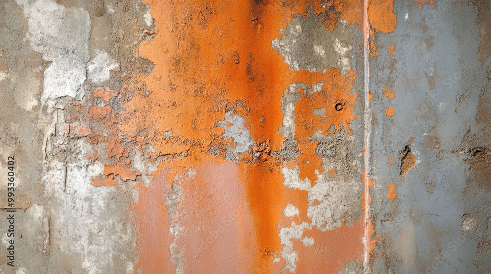 Aufkleber rusty orange and soft gray textures create warm and inviting atmosphere, perfect for adding characte