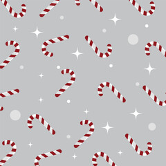 Pattern with sweet Christmas cane