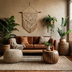 modern living room with sofa