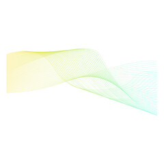 spectrum gradient line wave on white background, vector illustration.