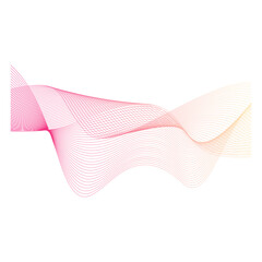 spectrum gradient line wave on white background, vector illustration.