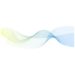 spectrum gradient line wave on white background, vector illustration.