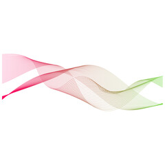 spectrum gradient line wave on white background, vector illustration.