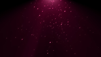 shiny stars glitter and particles falling and light flare, new year, valentine  and christmas, social media pink background