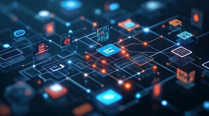 Digital Network Concept.