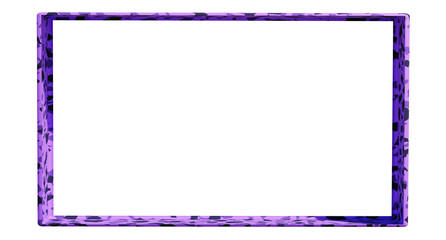 purple terrazzo frame on transparent background