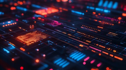 Obraz premium Digital Interface Glow.