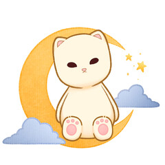 Cat on the moon
