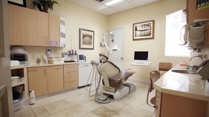 A well-equipped and modern dental office with state-of-the-art equipment and caring staff