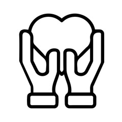 heart wings line icon