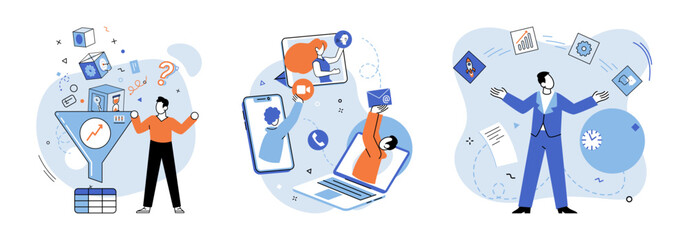 Teamwork vector illustration. Partnerships and cooperation enable businesses to tackle complex problems and achieve success Brainstorming sessions unleash teams creativity and generate breakthrough