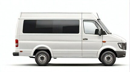 white truck isolated on white