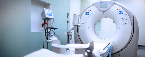 CT (Computed tomography) scanner in hospital laboratory. CT scan an advance technology for medical...