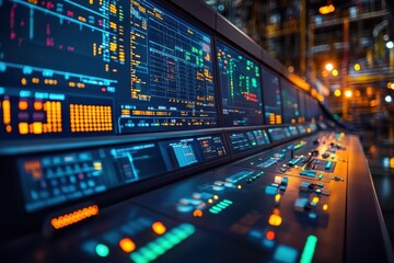 Control Panel of a Modern Industrial Facility