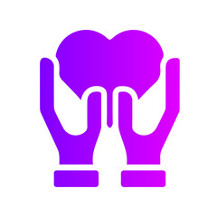 Obraz premium heart wings gradient icon