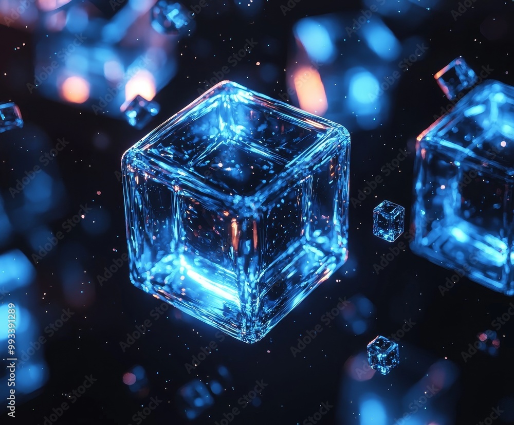 Poster blockchains are distributed databases or ledgers that are shared among the nodes of a network. blue 