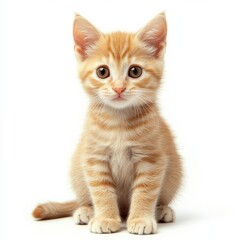 kitten red isolated on white background