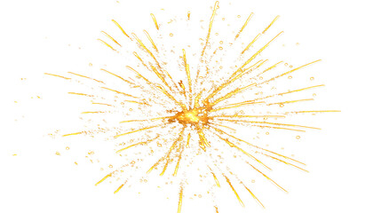 yellow fireworks on black background