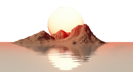 PNG Sunset landscape sunlight outdoors.