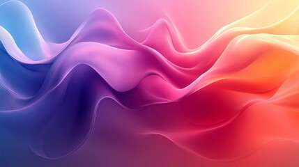 Obraz premium Abstract Gradient Waves in Blue, Pink, Red, and Orange