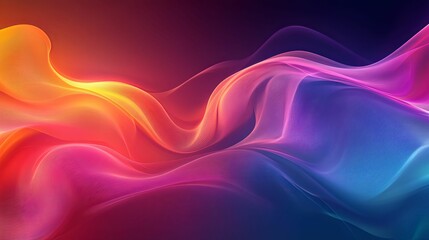Abstract Wavy Lines in Vibrant Colors