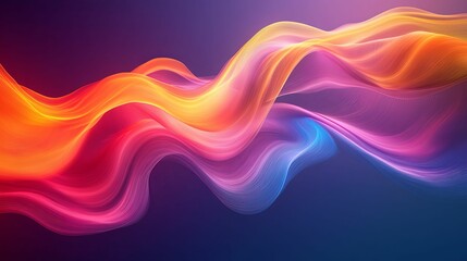 Obraz premium Abstract Wavy Lines in Vibrant Colors