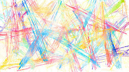 Fototapeta premium 子どもの落書きのようなカラフルなイラストの背景