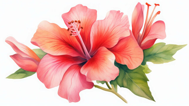 Realistic Watercolor Illustration of Champak Flower