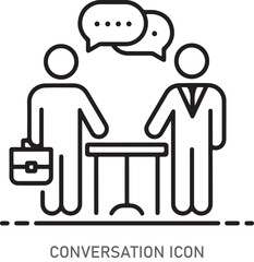 Fototapeta premium Meeting icon vector art, conversation icon vector art