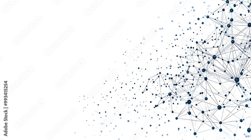 Poster abstract network of connected nodes and lines