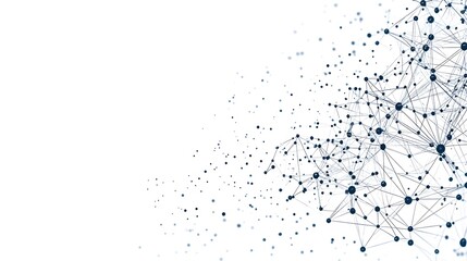 Obraz premium Abstract Network of Connected Nodes and Lines