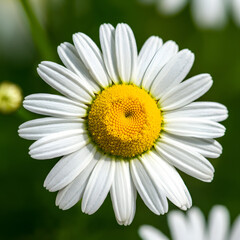 Obraz premium Chamomile white flower isolated on background.