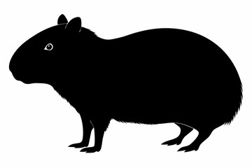 Сapybara Silhouette, Сapybara Animal Vector illustration
