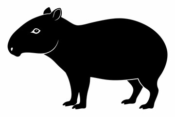 Сapybara Silhouette, Сapybara Animal Vector illustration
