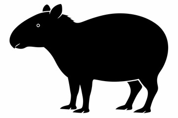 Сapybara Silhouette, Сapybara Animal Vector illustration
