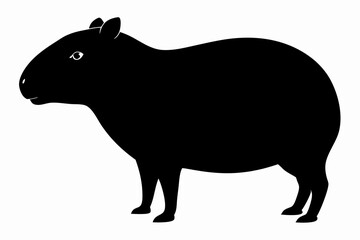 Сapybara Silhouette, Сapybara Animal Vector illustration
