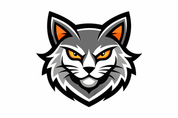 Cat head mascot logo design vector