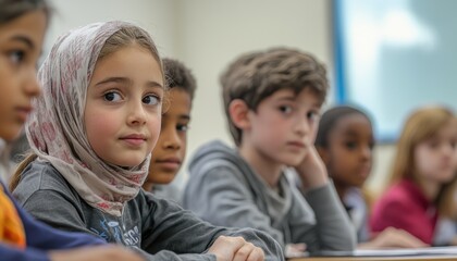 Children Listening and Learning in School Classroom