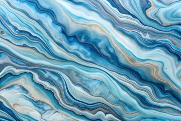 Obraz premium Abstract marble texture with blue white and brown swirls