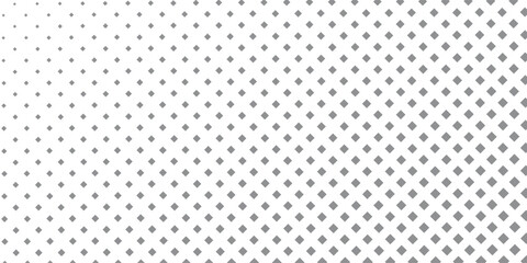 Horizontal halftone with grey rhombus pattern background. Vector Illustration.