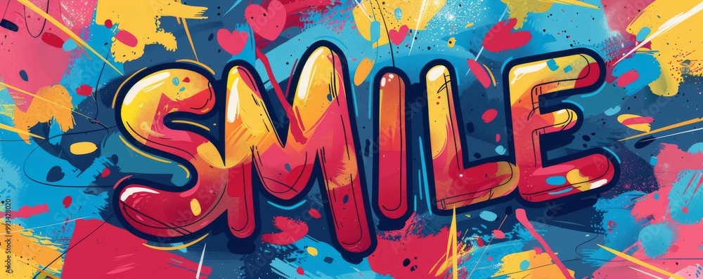 Poster playful pop art background with 