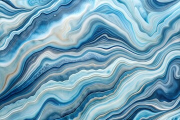 Obraz premium Blue agate stone texture with natural swirling patterns