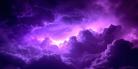 Dark Purple Clouds in Night Sky