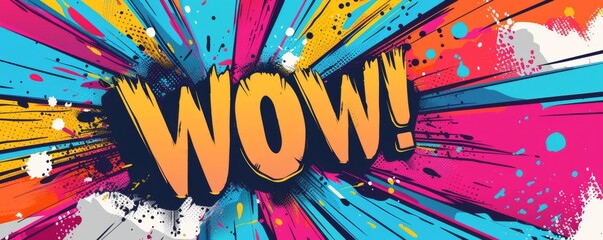 Fototapeta premium Abstract pop art background featuring 