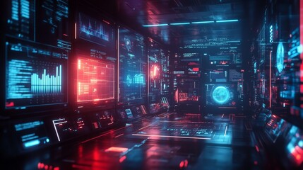 Futuristic Control Room.