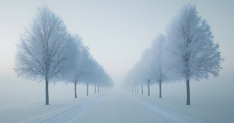 Fototapeta premium Scenic Landscape Through Modern Window with Natural Light