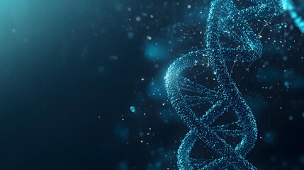 A 3D Digital Rendering of a DNA Double Helix