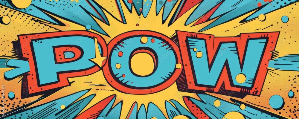 Poster playful pop art background with 
